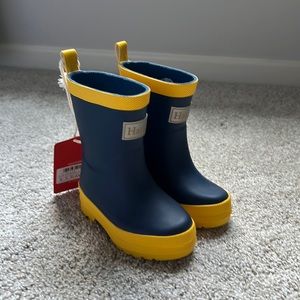 Hatley Toddler Navy Blue/Yellow Rainboots